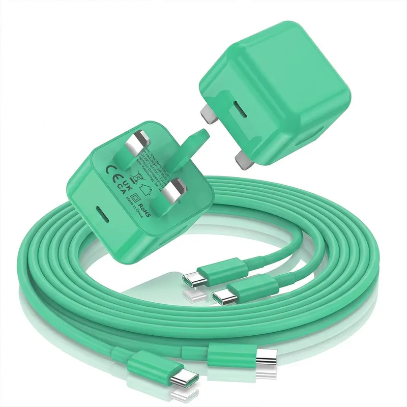 FEEL2NICE 20 W Charger + USB-C Cable Kit – Green